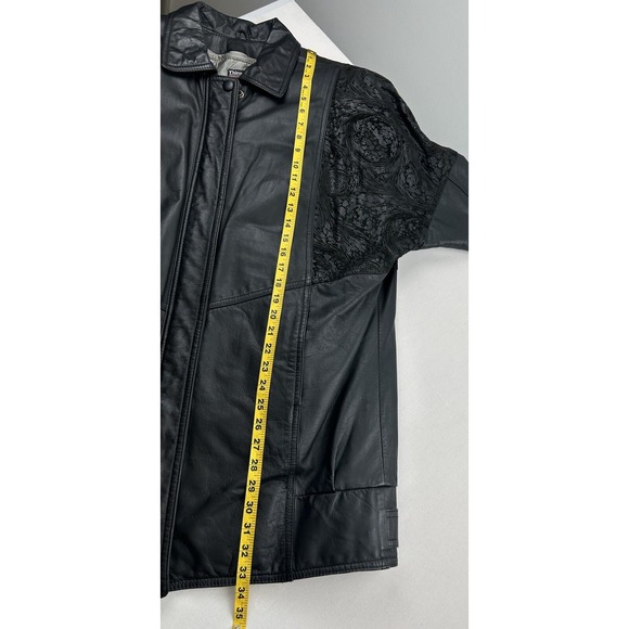 Vintage Pelle Studio Thinsulate Black Leather Coat Jacket Large Liner Full‎ Zip - Picture 7 of 15